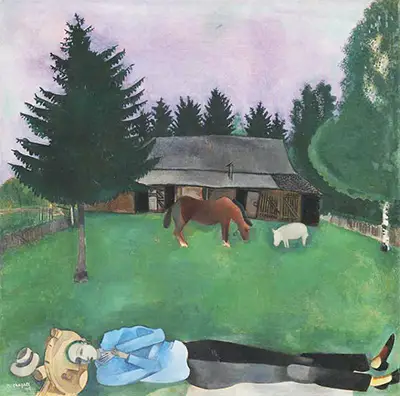 The Poet Reclining Marc Chagall